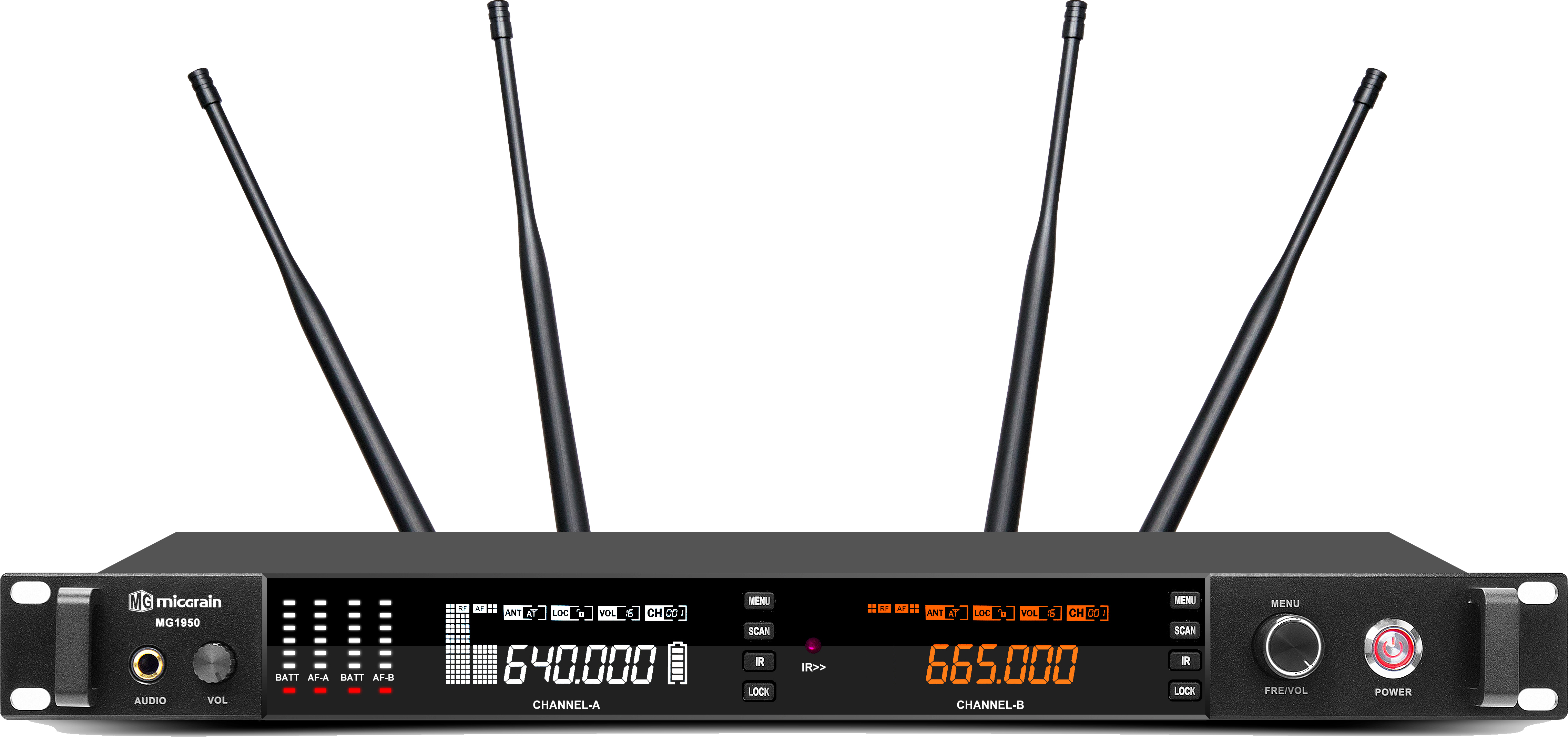 LB-201A 真分集一拖二无线话筒(双手持)